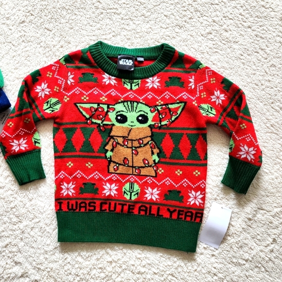 Star Wars Other - NEW toddler Boys / Girls Star Wars Christmas baby Yoda Pullover ugly sweater